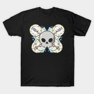 Dishwashers crew Jolly Roger pirate flag (no caption) T-Shirt